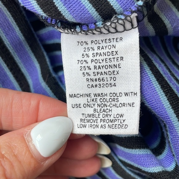 BDG Urban Outfitters Black/Blue/Purple Striped Pencil Skirt, Size Small - Picture 7 of 7